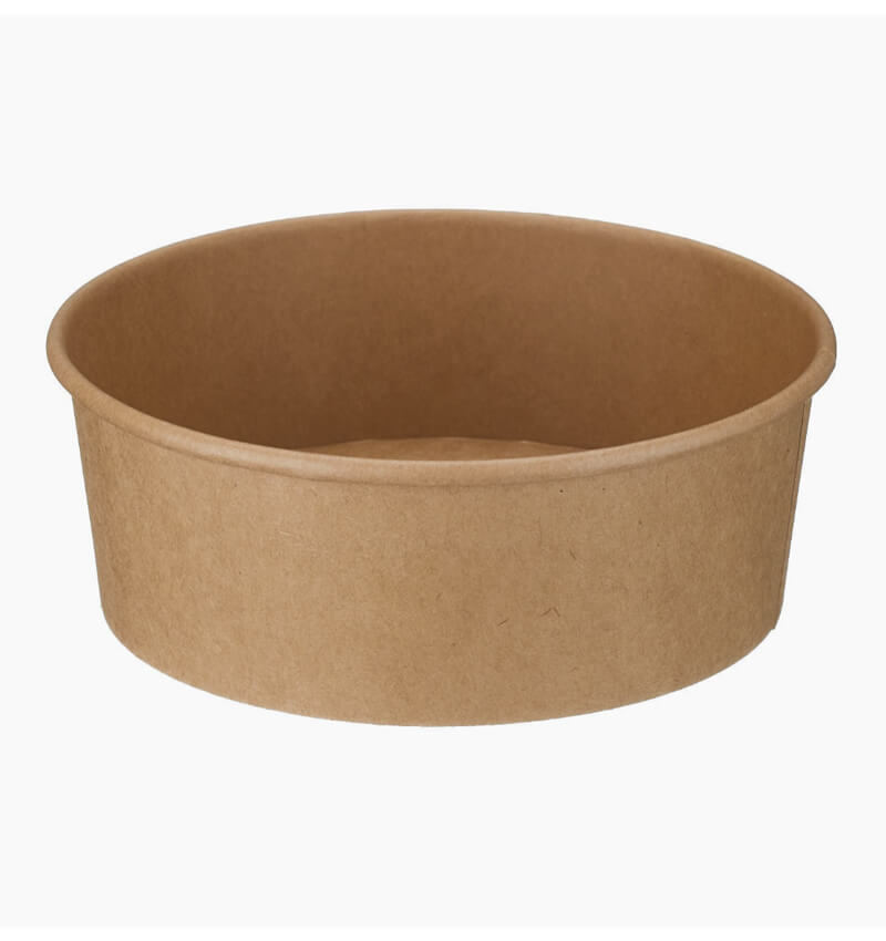 50 Pack Round Kraft Takeaway Containers 1300ml