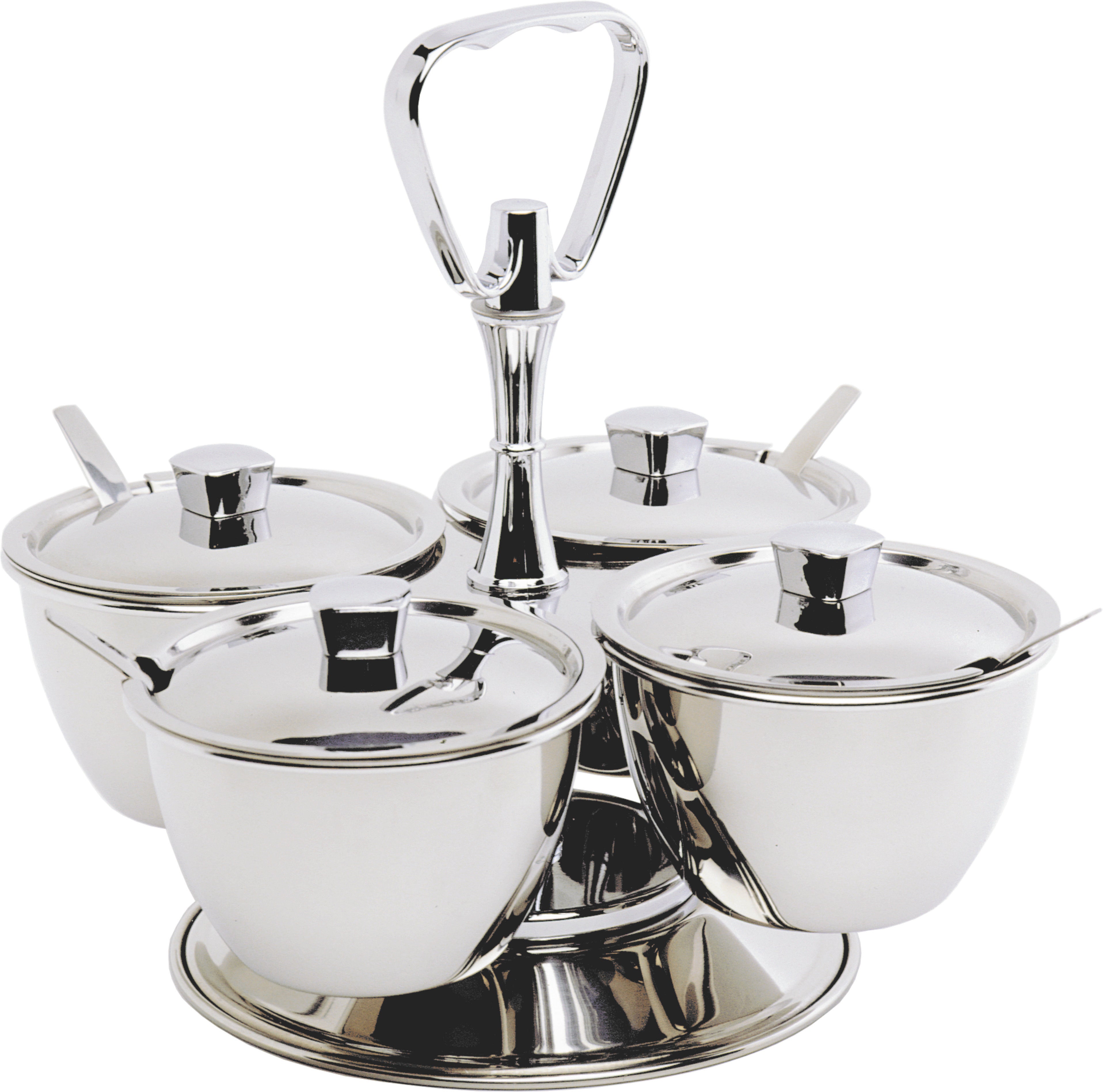 GenWare Stainless Steel Revolving Relish Server 4 Way