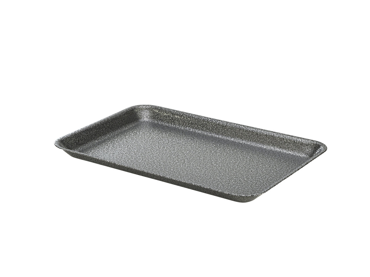 Galvanised Steel Tray 31.5x21.5x2cm Hammered Silver 12 Pack