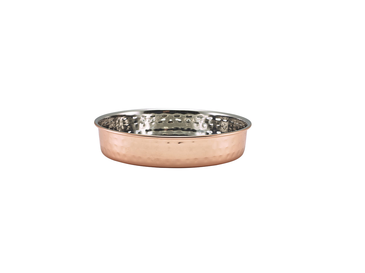 GenWare Hammered Copper Plated Presentation Plate 15cm 12 Pack