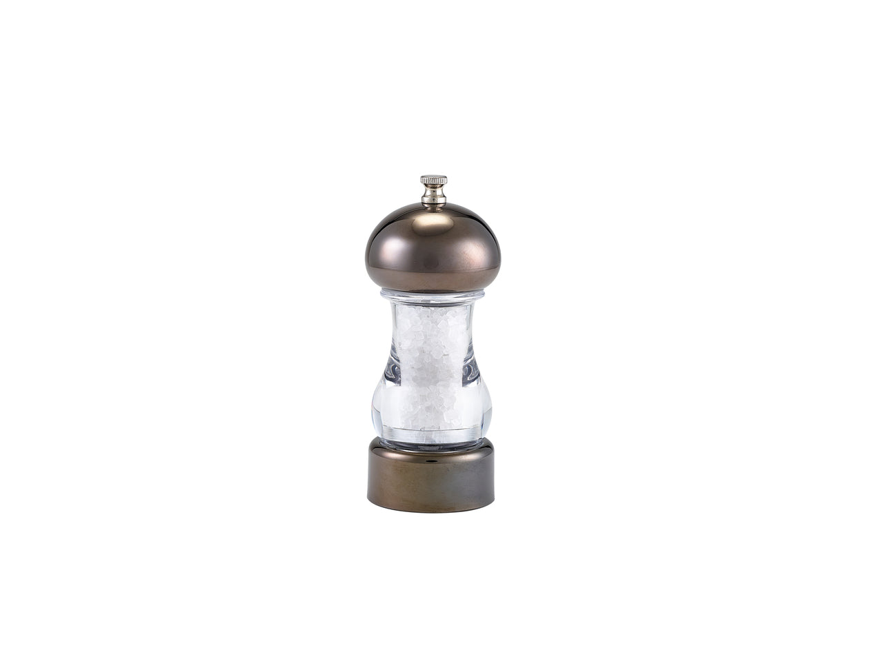GenWare Gun Metal & Acrylic Salt/Pepper Grinder 14cm 6 Pack