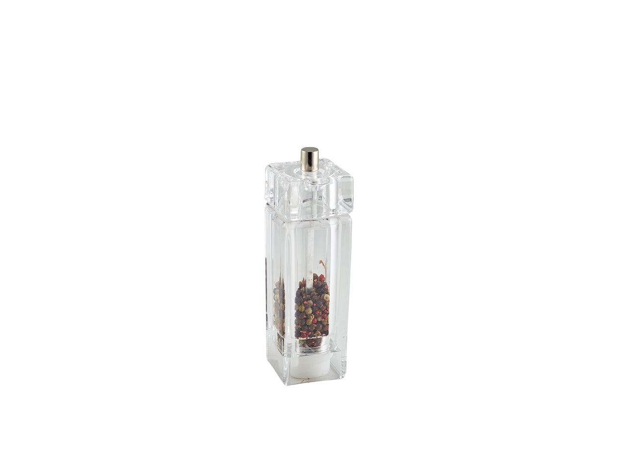GenWare Clear Square Salt/Pepper Grinder 15cm 6 Pack