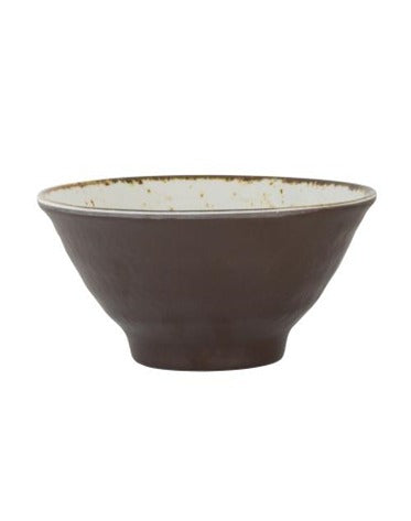 Steelite Craft White Dinnerware Bowl Two Tone Matte Brown 18.1cm 70cl (7 1/8" 23.66oz) 6 Pack