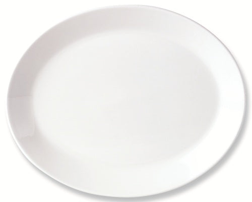 Steelite Simplicity White Oval Coupe Plate 20.25cm 8" 24 Pack