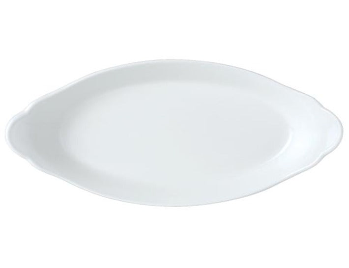 Steelite Simplicity White Oval No2 Eared Dish 24.5 X 13.5cm 9 5/8" X 5 3/8" 24 Pack