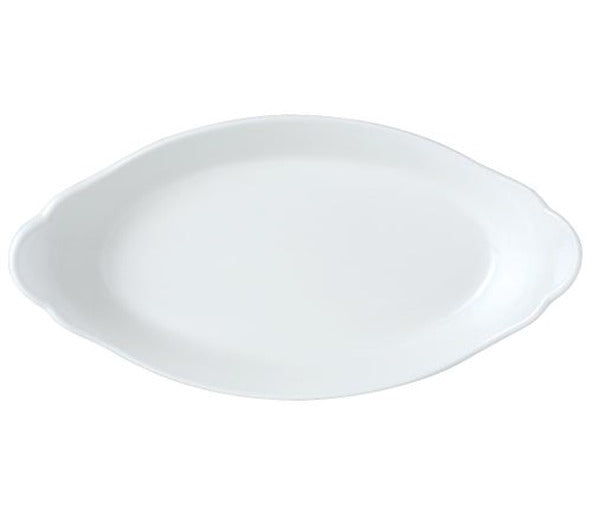 Steelite Simplicity White Oval No4 Eared Dish 34 X 19cm 13 3/8" X 7 1/2" 6 Pack