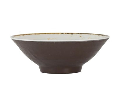 Steelite Craft White Dinnerware Bowl Two Tone Matte Brown 14.3cm 41cl (5. 5/8" 13.86oz) 6 Pack