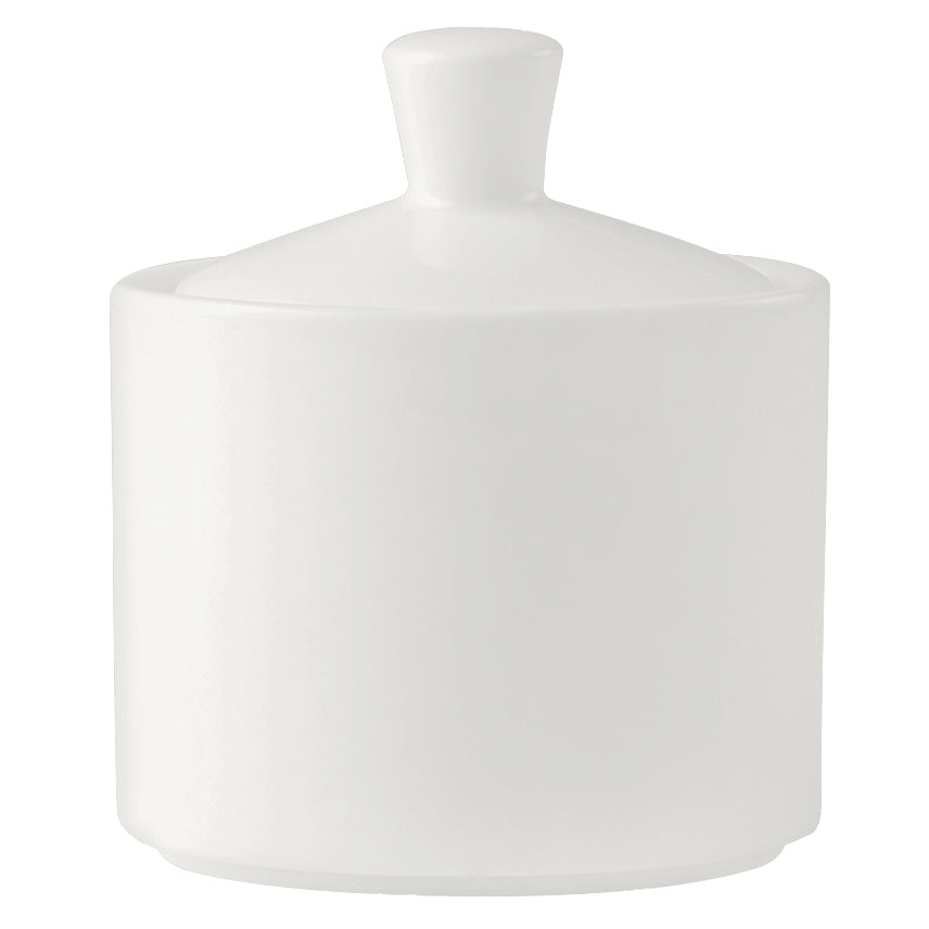 Steelite Monaco White Sugar Bowl Covered Vogue 22.75cl 8oz 6 Pack