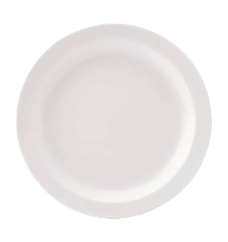 6 Pack Utopia Pure White Narrow Rim Plate 9" 23cm