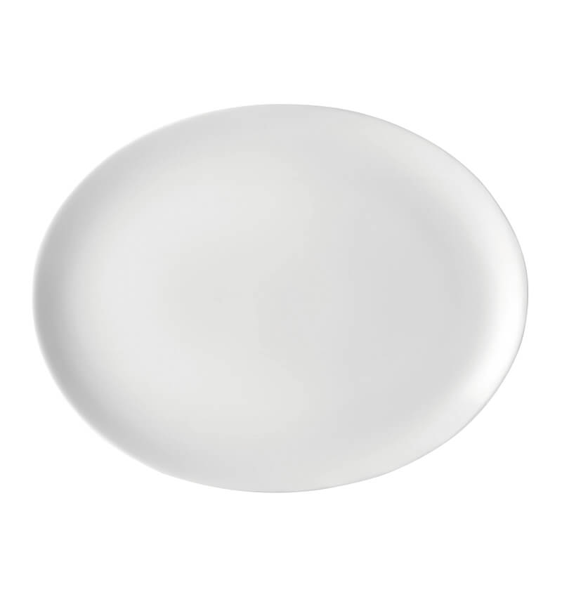 6 Pack Utopia Pure White Oval Plate 14" 36cm