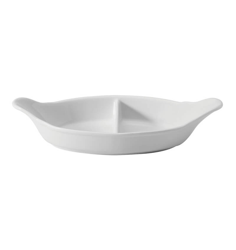 Utopia Titan Oval Eared Divided Dishes 11" (28cm) 4 Pack