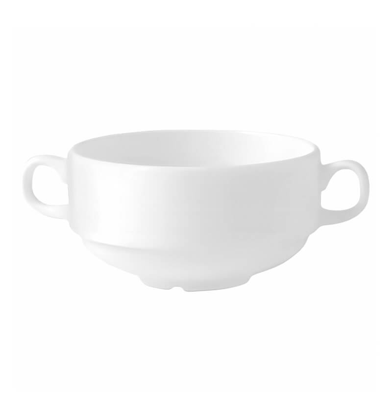 Steelite Monaco White Soup Cup Hdl Stkg 28.5cl 10oz 36 Pack