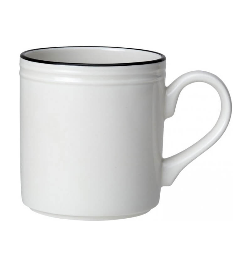 Steelite Bead Black Band Mug 28.5cl (10oz) 12 Pack