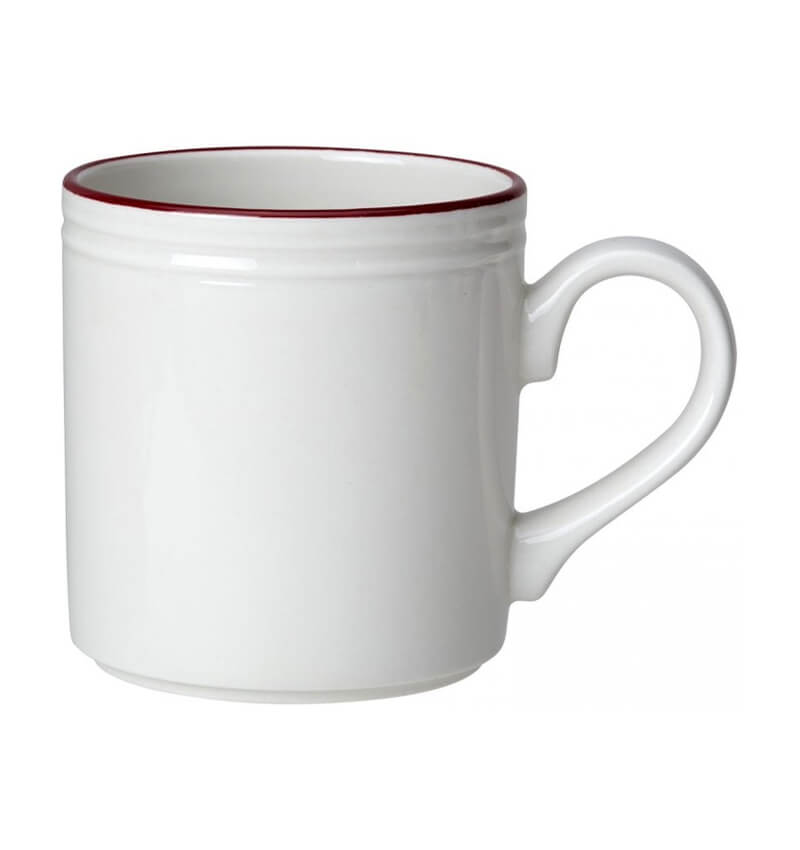 Steelite Bead Maroon Band Mug 28.5cl (10oz) 12 Pack