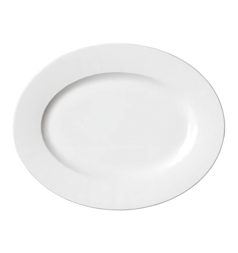 Steelite Monaco White Oval Coupe Plate 20.25cm 8" 24 Pack