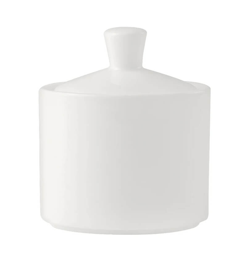 Steelite Monaco White Sugar Bowl Covered Vogue 22.75cl 8oz 6 Pack