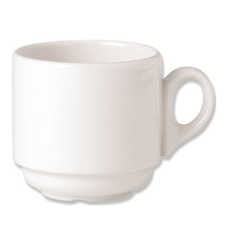 Steelite Simplicity White Cup Stkg Atl 21.25cl 7 1/2oz 36 Pack