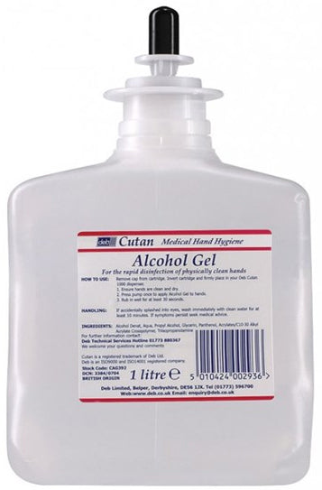 Deb Cutan Gel Hand Sanitiser CAG392 1L 6 Pack