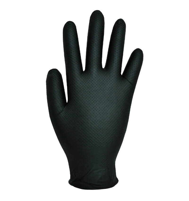 Tough Nitrile Gloves Powder Free Black Large 1000 Pack