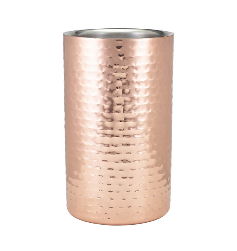 GenWare Hammered Copper Plated Wine Cooler