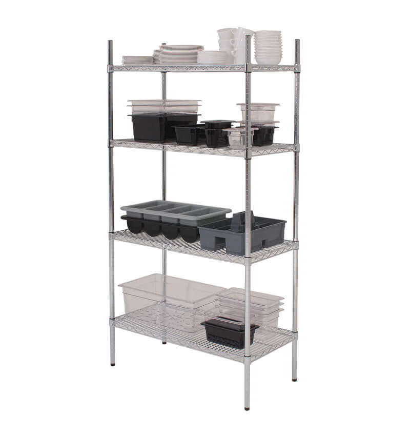 GenWare 4 Tier Wire Racking 122 x 45 x 183cm