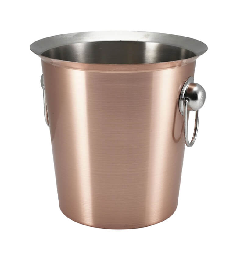 GenWare Copper Plated Wine Bucket With Ring Handles