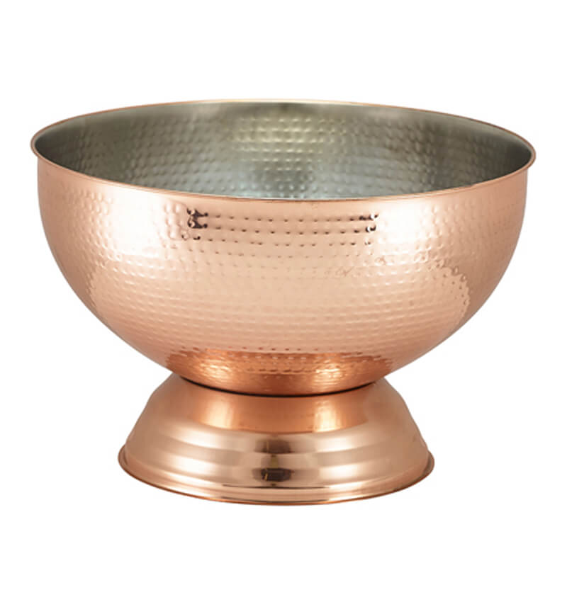 Hammered Copper Champagne Bowl 36cm