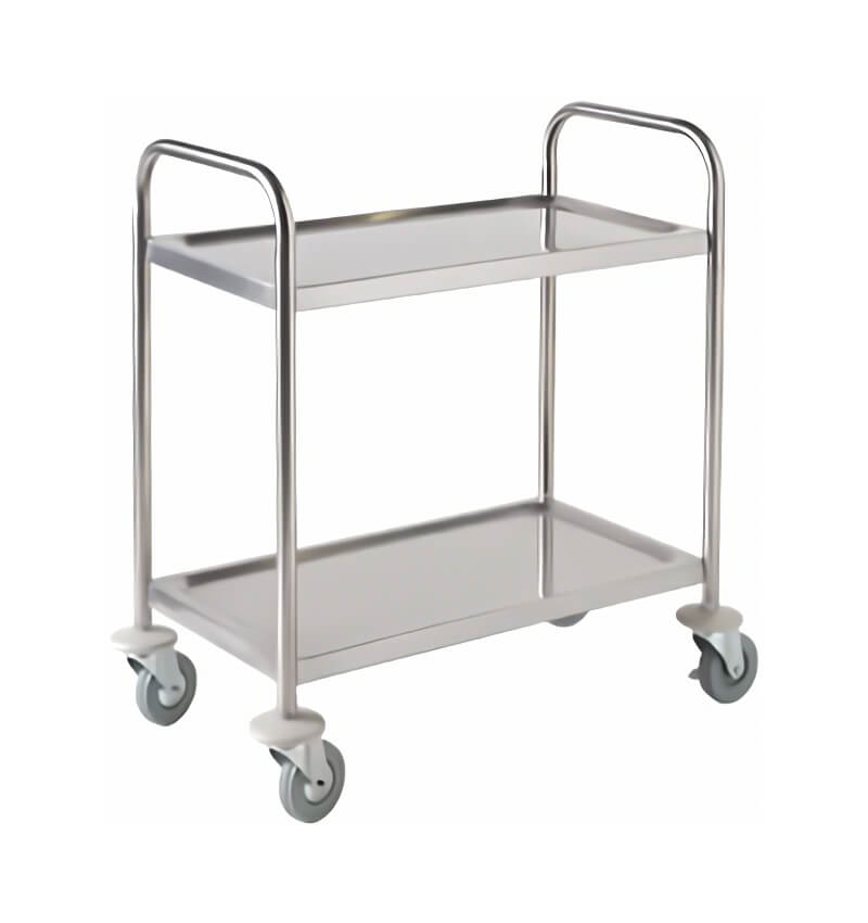 S/St. Trolley 85.5L X 53.5W X 93.3H-2 Shelves