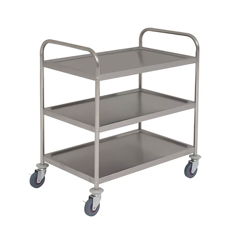 S/St. Trolley 85.5L X 53.5W X 93.3H 3 Shelves