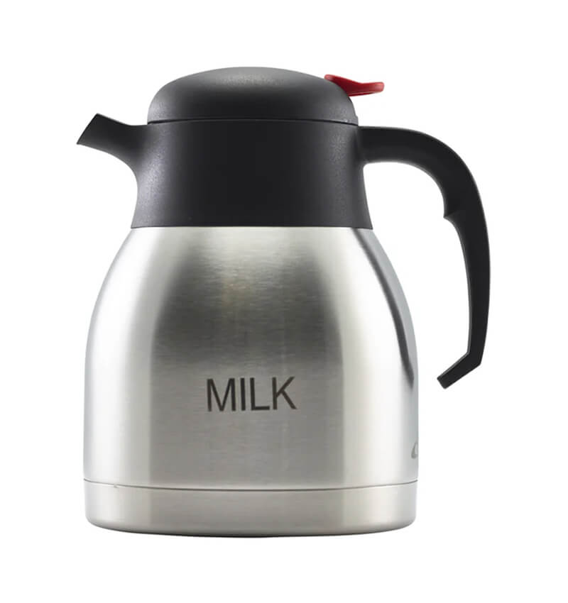 Milk Inscribed St/St Vacuum Push Button Jug