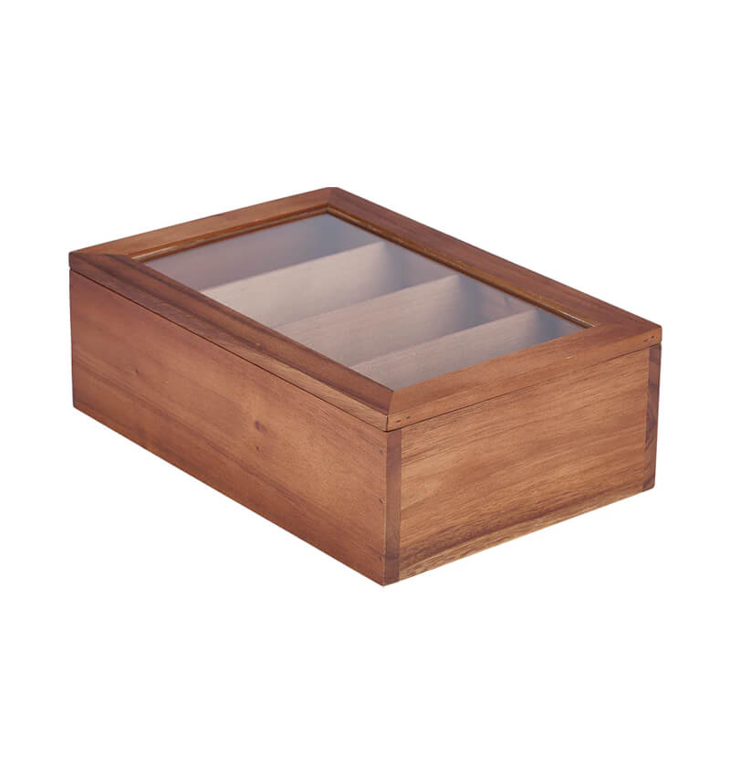 Acacia Wood Tea Box 30 x 20 x 10cm