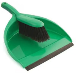 Green Dustpan And Brush Set