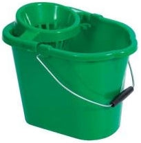 Green Plastic Mop Bucket 10Ltr