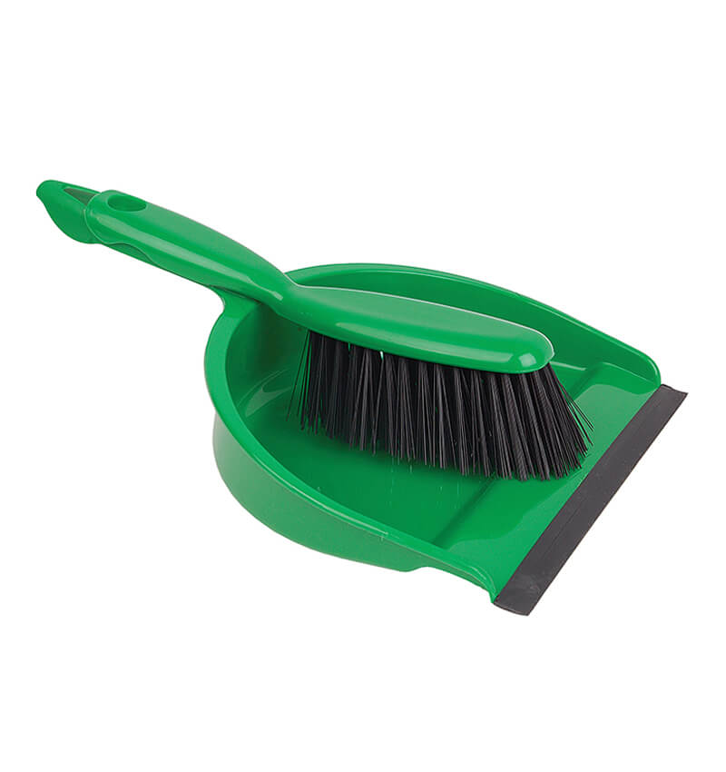 Green Dustpan And Brush Set