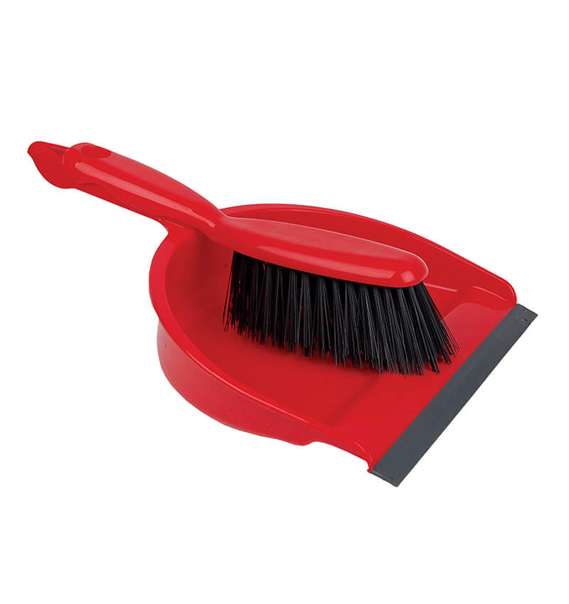 Red Dustpan And Brush Set