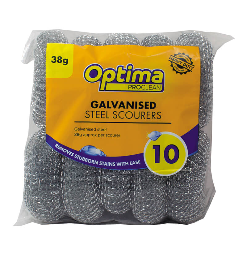 Large Galvanised Metal Scourer 10 Pack