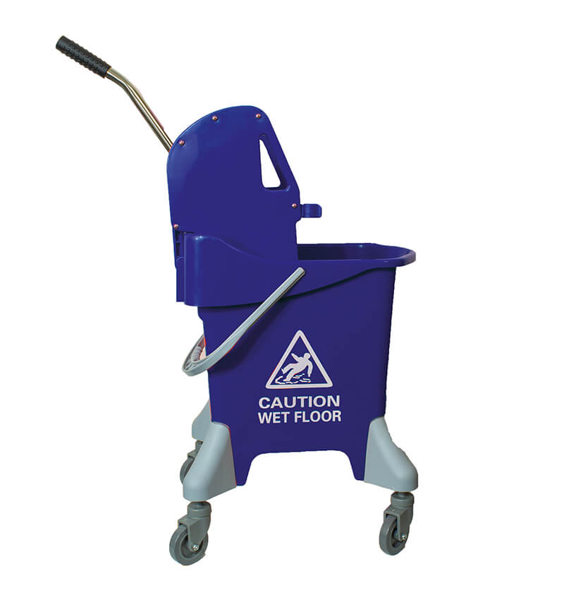 Mop Bucket On Wheels With Wringer Blue