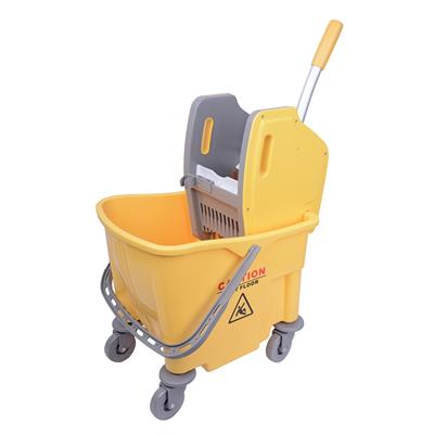 Mop Bucket On Wheels With Wringer Yellow