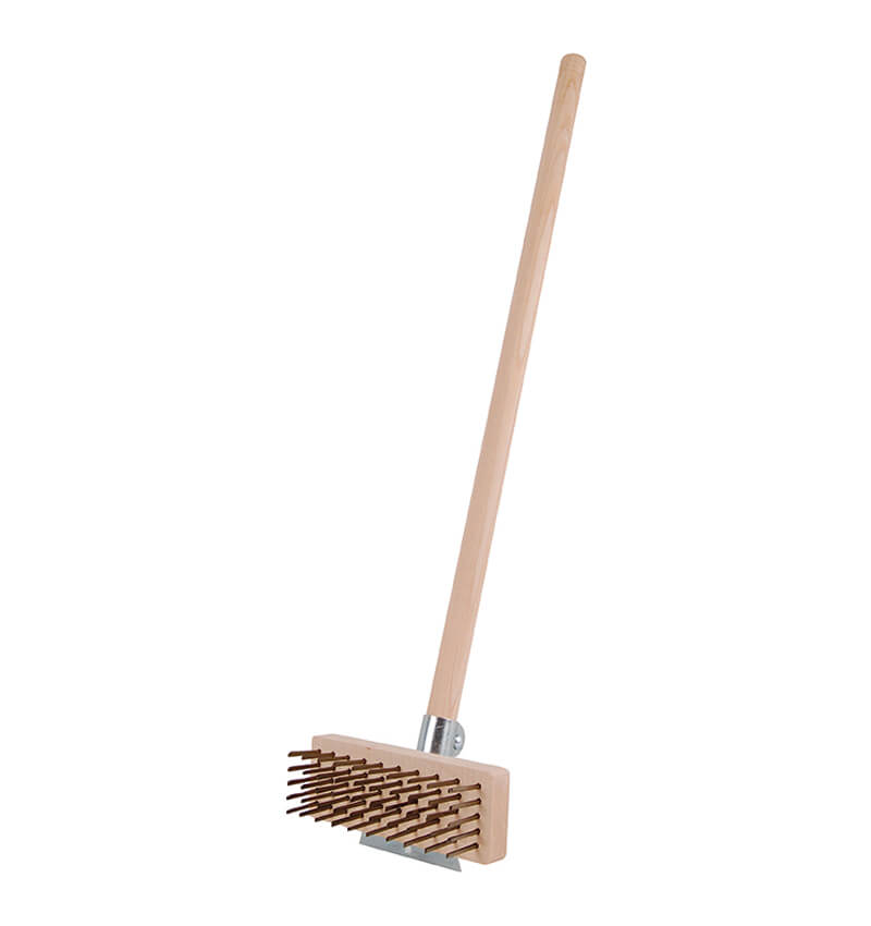 Grill Brush With Scraper And Long Handle