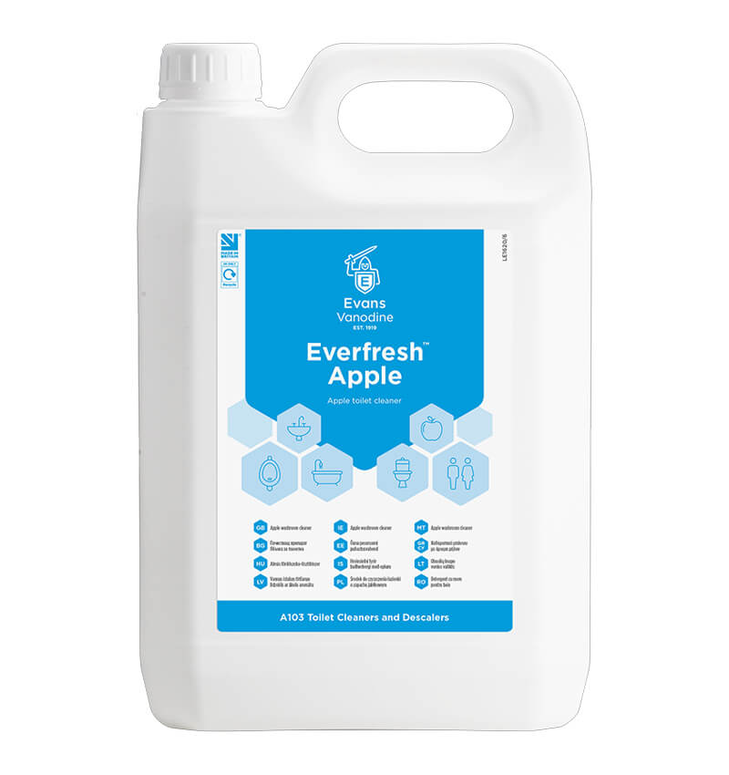 Evans Everfresh Apple Toilet and Washroom Cleaner 5Ltr 2 Pack