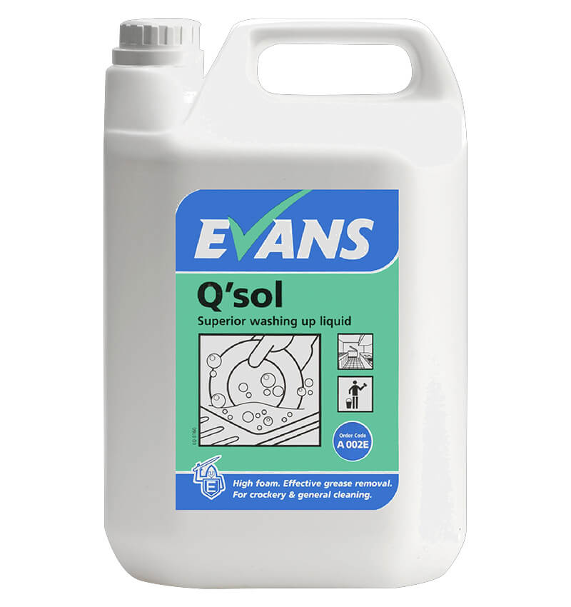 Evans Qsol Superior Perfumed Washing Up Liquid 5Ltr