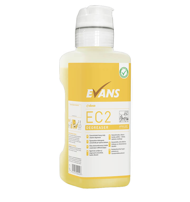 Evans E Dose EC2 Unperfumed Heavy Duty Cleaner Degreaser Super Concentrate 1Ltr