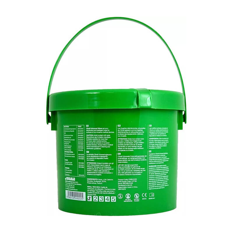 Clinell Universal Wipes Bucket Green CWBUC225 225 Wipes