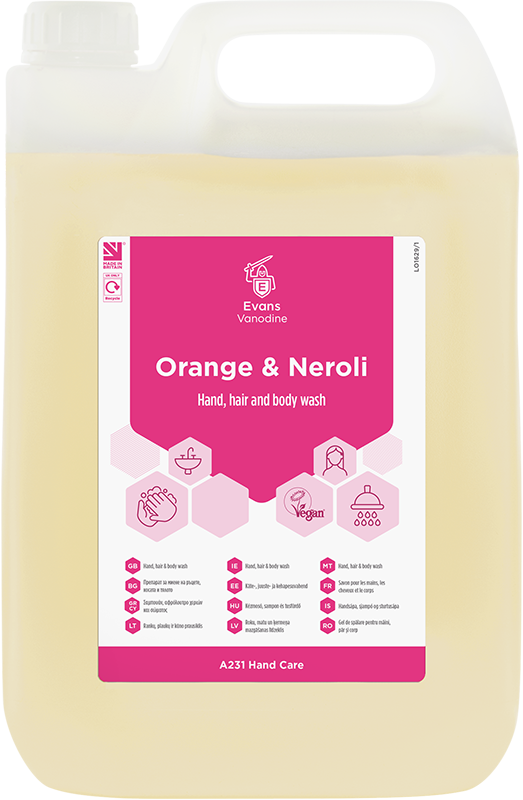 Evans Orange & Neroli Hand and Body Wash 5Ltr 5Ltr