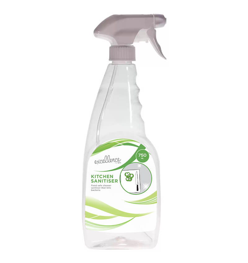 Excellence Kitchen Sanitiser 750ml Ready To Use Trigger Bottles 6 Pack