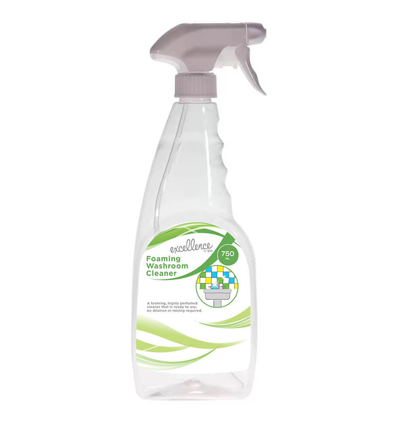 Excellence Foaming Washroom Cleaner 750ml Ready To Use Trigger Bottles 6 Pack