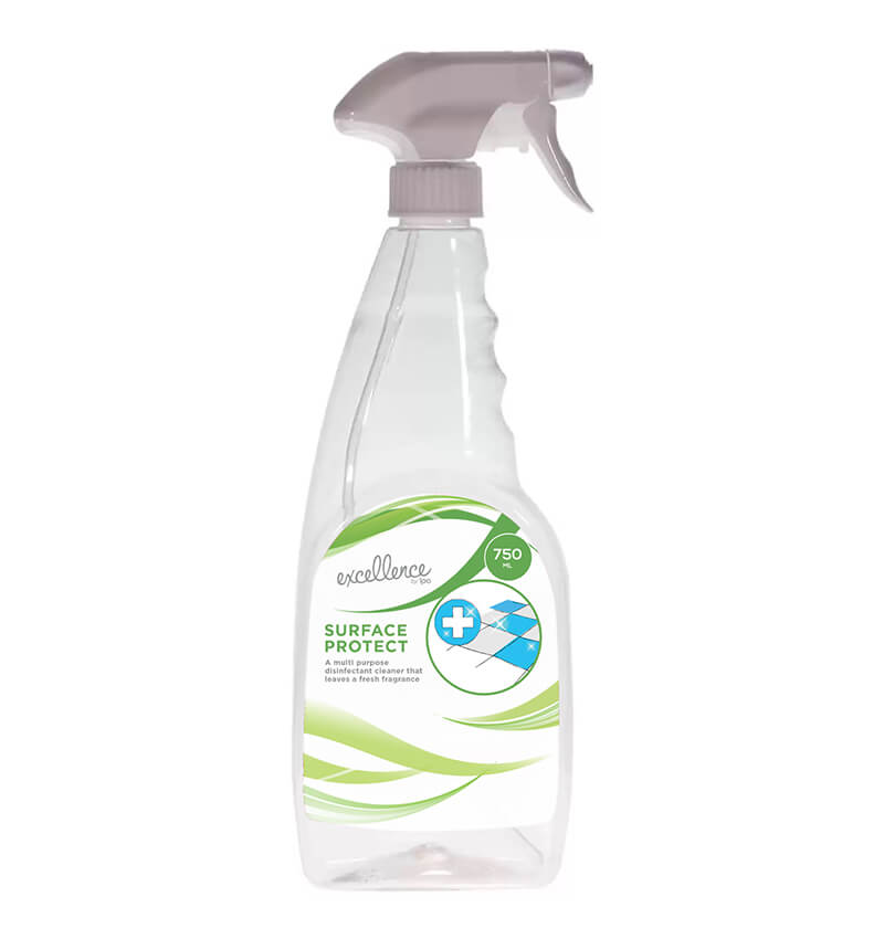 Excellence Surface Protect Perfumed Cleaner And Sanitiser 750ml Ready To Use Trigger Bottles 6 Pack