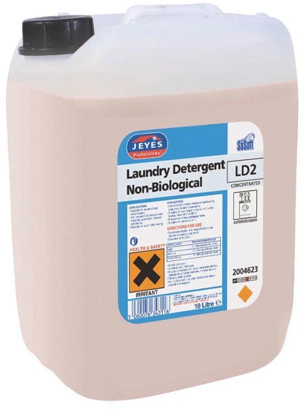 Jeyes LD2 Low Foam Non Biological Laundry Liquid 10Ltr