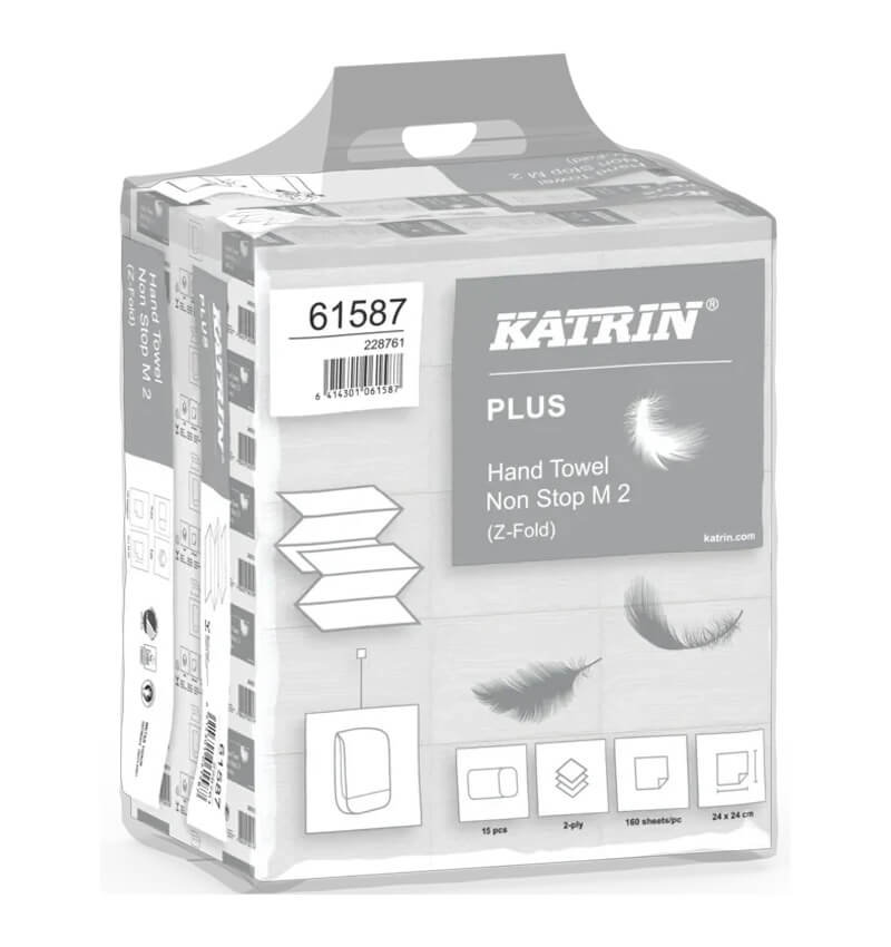 Katrin 61624 2 Ply Easy Flush Hand Towels 2400 Pack