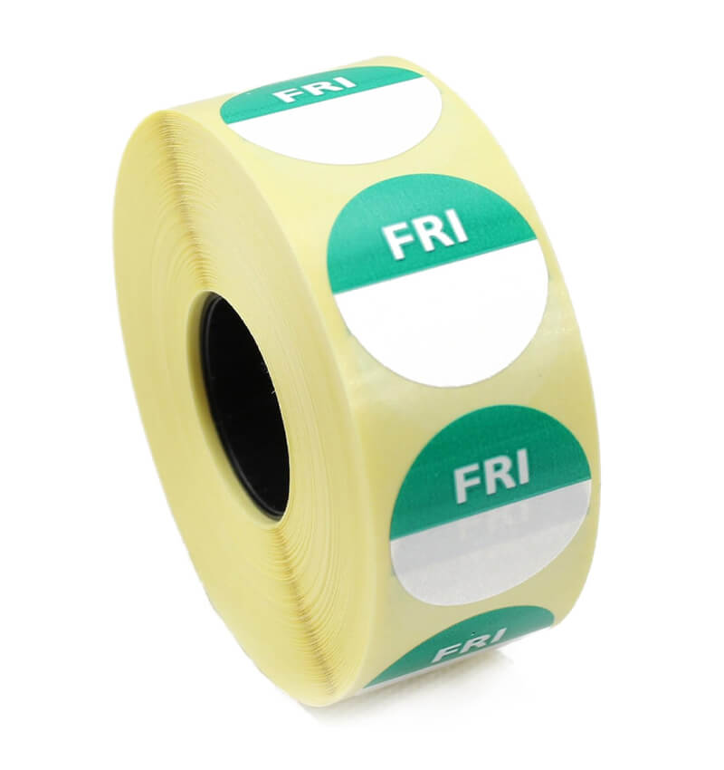 Friday Day Dot Food Labels 1000 Pack